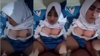 POV Bercinta dengan Cewek SMA Berhijab yang Masih Perawan