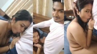 Gadis kampus 21 tahun melayani pacarnya dengan mulut penuh gairah