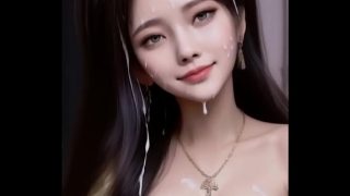 Gadis-gadis Hanfu putih terpampang polos, tersipu malu usai badai cinta menyapu tubuh mereka.