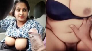 Bhabhi montok ngentot di mobil pacar, bokong gede goyang liar di luar rumah
