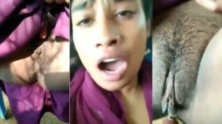 Gila bener, si cowok ngewein cewek kampung di video desi panas.