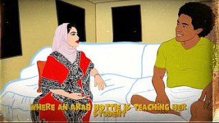 GURU ARAB BERBOKONG BESAR DAN MONTOK AJARI MURID TRIK BARU YANG MEMBARA
