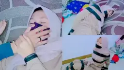 Lakban buat adek cewek cantik, mainan BDSM bikin makin basah