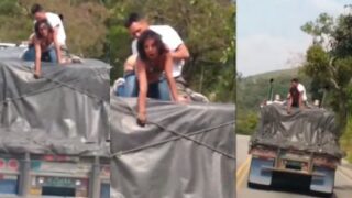 Gadis NRI nekat ngewe di atas truk jalanan, bikin makin liar.
