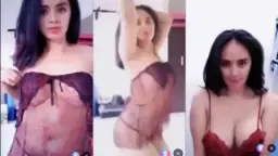 Kimaya Agata pake lingerie tembus pandang, bikin ngiler lihat body seksi