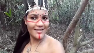 Video mesum gadis rimba dan pria kota di hutan, bikin nafsu naik