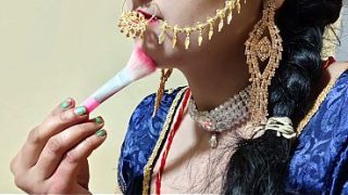 Malam pertama pengantin baru India, ngewe panas penuh gairah, suara desahan Hindi bikin makin erotis, video MMS bokep India